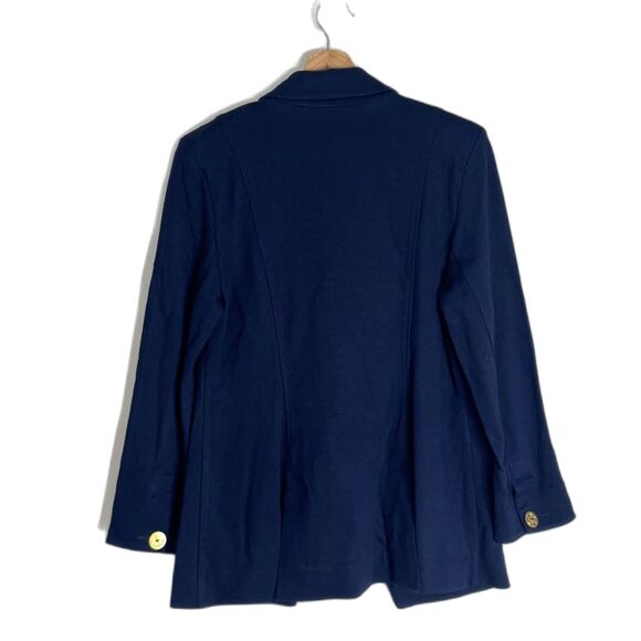 cabi Blazer Womens 8 Navy Double Breasted Gold Button Nautical Stretch 5150 - Picture 9 of 12